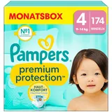 Pampers Premium Protection Gr.4 (9-14 kg) für Babys und Kleinkinder (4-18 Monate), 174