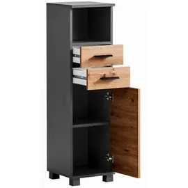 Schildmeyer Palermo Highboard 30,3 x 110,5 x 32,6 cm Anthrazit/Artisan Eiche Dekor