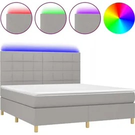vidaXL Boxspringbett 180 x 200 cm Hellgrau