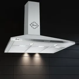 Gurari Elektro-Standherd GCH E 912 X + GCH 147 IS 9 Dunstabzugshaube 90 cm - Silber