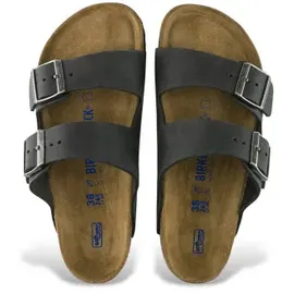 Birkenstock Arizona Weichbettung Naturleder geölt schwarz 45