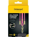 Intenso USB-C® Kabel USB 2.0 USB-C® Stecker, USB-C® Stecker 1.65 m Neonpink Handykette 7991004 Datenkabel, Ladekabel