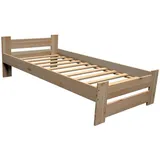 Best For Home - Massivholzbett | Futonbett | Naturholzbett bettgestell | Hochbett aus 100% Naturholz | kopfteil Bett | Bett mit lattenrost Und kopfteil |Seniorenbett | bettgestell (90x200 cm)