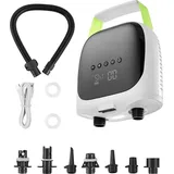 Vevor Paddleboard Pumpe (20 PSI) mit USB-Ausgang, zweistufige elektrische SUP-Luftpumpe mit automatischer Abschaltung & LED Licht, Aufblasen & Entleeren ideal für aufblasbare Paddleboards Zelte