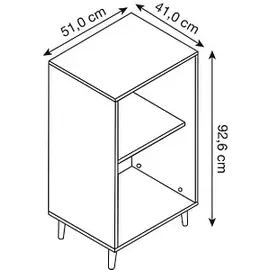 MÖBELPARTNER Serie 500 Büroschrank 50,9 x 41,0 x 168,7 cm weiß