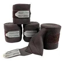 EQuest Fleece Bandage Act-Line für Pferde, 4er Set - Mocha