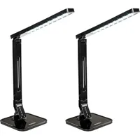 Tectake tectake® Schreibtischlampe, LED, dimmbar, klappbar, 14W - 2er