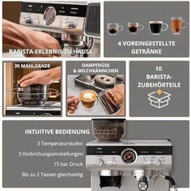 Krups Precision XP801T schwarz/silber mit Mahlwerk und Wasserfilter