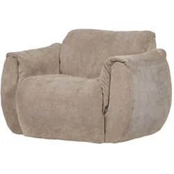 Drehsessel Baggy aus 3D-Chenille-Stoff, Sand