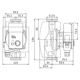 WILO Hocheffizienzpumpe Yonos PICO plus 25/1-6-130