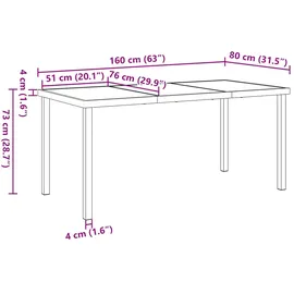 vidaXL Garten Essgruppe 5 pcs Hellgrau Poly-Rattan