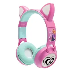 LEXIBOOK Barbie Katzenohren Bluetooth®-Kopfhörer mit Lichtern