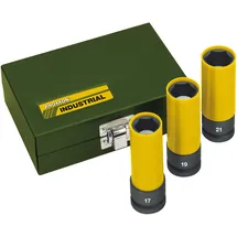 PROXXON Impact Steckschlüsselsatz, 1/2", 3-tlg. (17, 19, 21 mm), 85mm lang