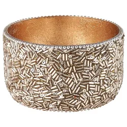 Madras Windlicht S Perlen silber