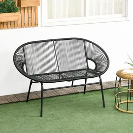 Outsunny Rattansessel 72 x 83 x 132 cm schwarz