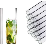 HALM 50x Glas-Strohhalme 20cm für Hochzeit mit persönlicher Gravur als Gastgeschenk - Feier, Firmenfeier, Geburtstag, Verlobung, Taufe, Geschenk - Glasstrohalme Spülmaschinenfest