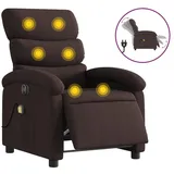 vidaXL Massagesessel, Elektrisch Dunkelbraun Stoff