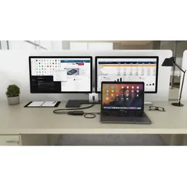 iTEC USB C auf Dual Display Port Video Adapter 4K  schwarz