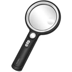LOGILINK LED-Leselupe WZ0075, 30 LEDs, Ø 90 mm, schwarz