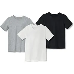 Tchibo - 3 Kinder-T-Shirts - Herren - Gr. 122/128 - schwarz