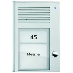 TCS PAK01-EN Audio Außenstation Serie PAK 1 Klingeltaste (rechtsbündig), AP silber PAK01EN