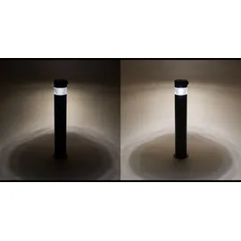 esotec Solar Pollerleuchte Edelstahl 49,5 cm inkl. Bewegungsmelder schwarz