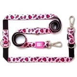 Max & Molly Multifunktionsleine Leopard Pink/M - Leopard Pink