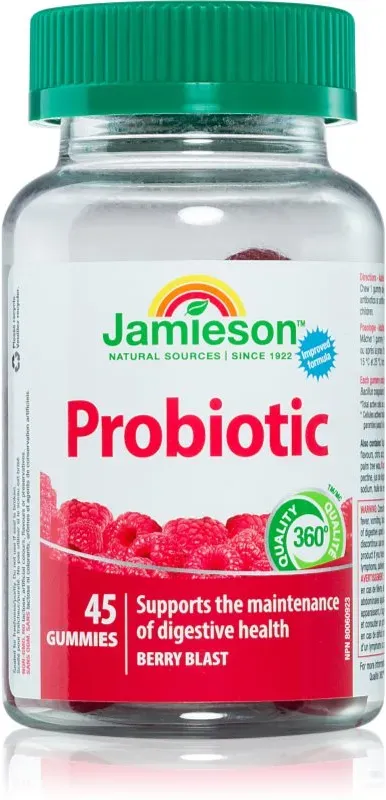 Jamieson Probiotic Pastillen zur Verdauungsförderung Geschmack Raspberry 45 St.