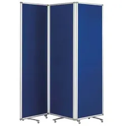 magnetoplan Trennwand 1105303, blau 181,0 x 180,0 cm mit Rollen