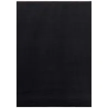 KADIMA DESIGN Teppich Kurzflor Waschbar LECH in Schwarz, einfarbig, 140 x 200 cm
