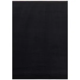 KADIMA DESIGN Teppich Kurzflor Waschbar LECH in Schwarz, einfarbig, 140 x 200 cm