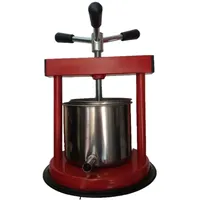 TOMMY Obstpresse 24 x 24 x 35 cm aus Stahl für Lebensmittel, 1.5 Liter, Rot