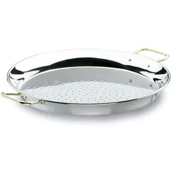 Lacor – 60155 – Valencianische Paella-Pfanne, 55 cm, 16 Portionen, Edelstahl