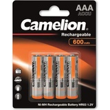 Camelion Rechargeable Micro AAA NiMH 600mAh 4er-Pack (NH-AAA600BP4)