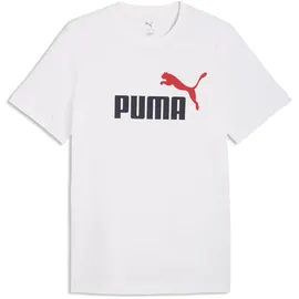 Puma Essentials 2 Colour No. 1 Logo T-Shirt rot/weiß XXL