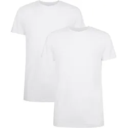 Bamboo basics Herren T-Shirt RUBEN, 2er Pack - Unterhemd, Rundhals, Single Jersey Weiß L