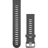 Garmin Schnellwechsel Ersatzarmband 20mm Silikon Schiefer/Edelstahl (010-11251-1N)