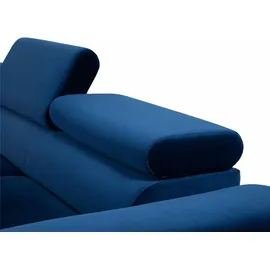 Mirjan24 Ecksofa Cotere Cord, L-Form Eckcouch mit Schlaffunktion und Bettkasten (Farbe: Poso 110, Seite: Links) - Grau