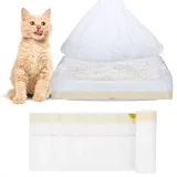 58 * 35 cm Katzenklo Beutel 20 Stück – M Reißfeste Katzenklo Tüten mit Zugband, Extra Starke Müllbeutel für Katzentoilette, Hygienische Einlagen für Katzenklo Mülleimer