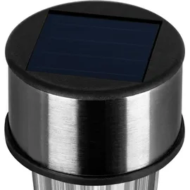 monzana Solarleuchte Edelstahl 24er Set wetterfest IP44 silber