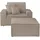 OTTO home Loveseat FINNLEY Cord 120 x 85 x 166 cm Grau mit Hocker