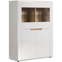 VCM Highboard Marlon Weiß Hochglanz 96 x 132 x 39 cm - Gr.: onesize