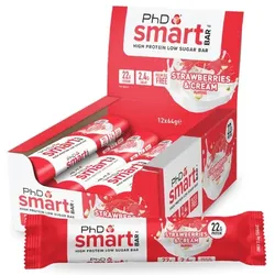 PhD Smart Bar (12x64g) Strawberry & Cream EINHEITSFARBE 0.9 kg