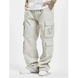stylische Brandit Herren Jeans Reißverschluss mit Baumwolle Weiß - S