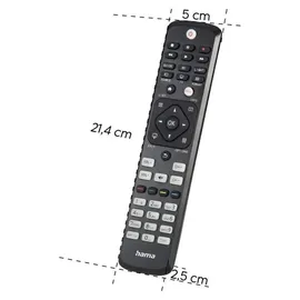 Hama 00221063, TV, IR Wireless, Drucktasten, Schwarz