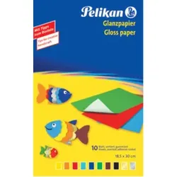 PELIKAN Glanzpapier 30x18cm gummiert 300003732 137935 232M10