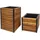 Mendler HWC-L23 2er-Set 100 x 40 x 40 cm Braun