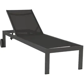 Gardenson Rimini Rollliege 198 x 60 x 35 cm anthrazit/carbon inkl. Rollen