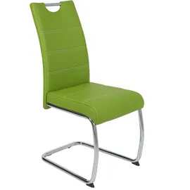 Hela Freischwinger Flora Kunstleder grün 4er Set
