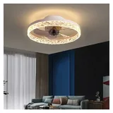 JDONG Deckenventilator mit Beleuchtung und Fernbedienung 36W LED Leise Deckenleuchte Ventilator Mit Dimmbar Timer Einstellbare Windgeschwindigkeit